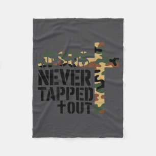 Jungen Camo Christliches Ringen Jesus nie abgeklop Fleecedecke