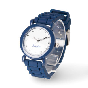 Jungen Cool Moderne Blaue Stylische Benutzerdefini Armbanduhr