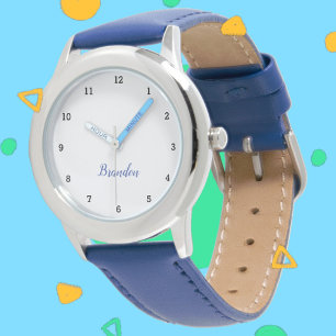 Jungen Cool Moderne Blaue Stylische Benutzerdefini Armbanduhr