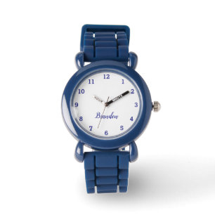 Jungen Cool Moderne Blaue Stylische Benutzerdefini Armbanduhr