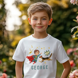Jungen Cool Superhero und Super Dog Kinder T-Shirt