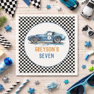 Jungen Coole Blaue Rennwagen Kinder Geburtstag Serviette