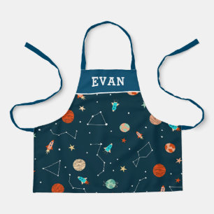 Jungen Cooler Individuelle Name für Weltraumgewerb Schürze