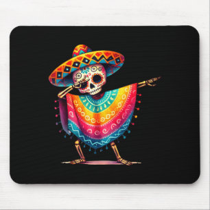 Jungen Dabbing Skelett Cinco De Mayo Party Sombrer Mousepad