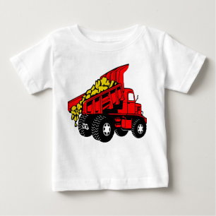 Jungen des LKW-Rotes   Kinder Baby T-shirt