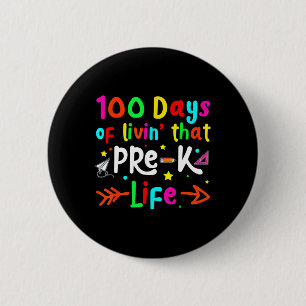 Jungen, die 100 Tage in der Schule vorleben Button