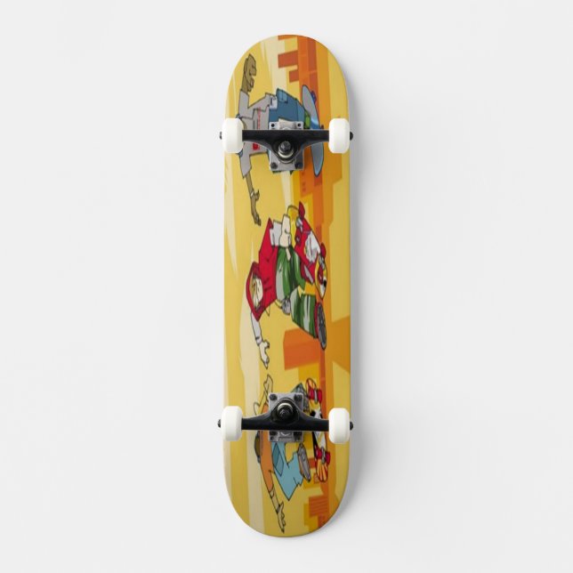 Jungen, die auf Skateboards springen - Skateboard (Vorderseite)