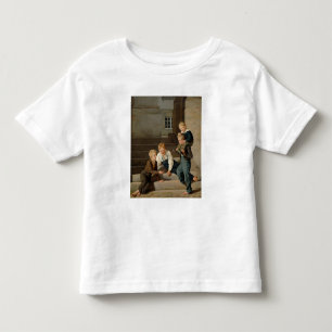 Jungen, die vor Christiansborg Würfel spielen Kleinkind T-shirt