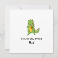 Jungen Dinosaurier Danke Sticker Party Favor Karte