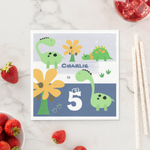 Jungen-Dinosaurier-Jurassic-Geburtstagsfeier Serviette