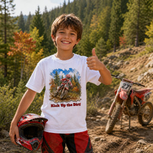 Jungen Dirt Bike Motocross Rennslogan T-Shirt