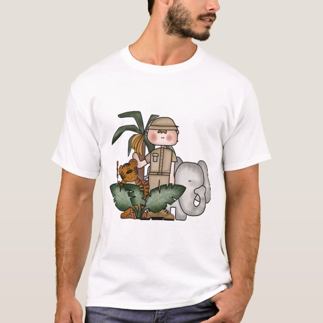 Jungen-Dschungel-Safari-T-Shirts und Geschenke T-Shirt (Vorderseite)