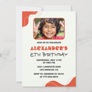 Jungen-Einladungen zum 8. Geburtstag Modern Foto R Einladung