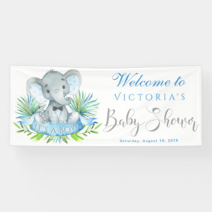 Jungen-Elefanten-Baby-Party-Banner Banner