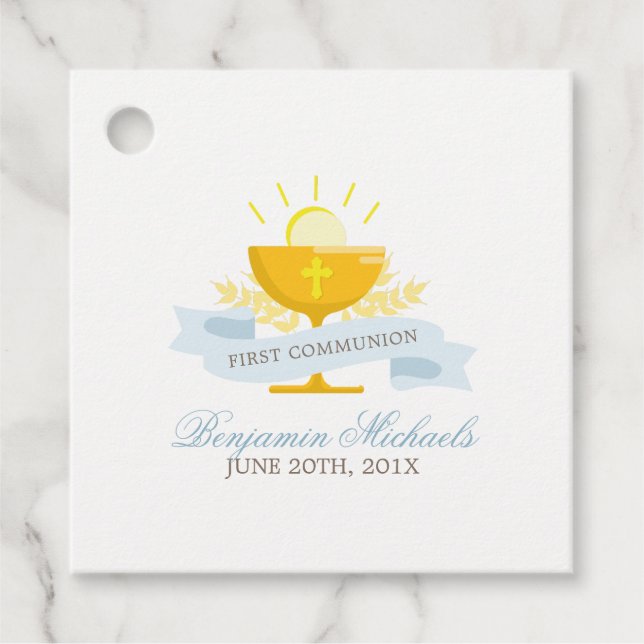 Jungen Erste Heilige Kommune Personalisiert Geschenkanhänger (Vorderseite)