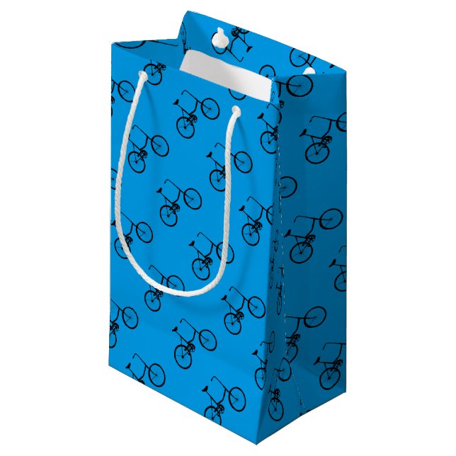 Jungen-Fahrrad Kleine Geschenktüte (Vorderseite Schrägansicht)