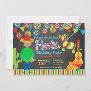 Jungen-Fiesta-Geburtstagsfeier Einladung