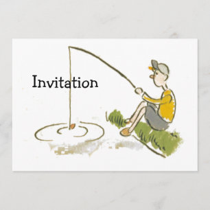 Jungen-Fischen Einladung