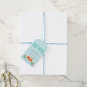 Jungen-Fuchs-Babyparty-Geschenk-Umbauten Geschenkanhänger