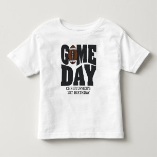 Jungen Fußball Erster Jahr Down 1. Geburtstagsfeie Kleinkind T-shirt