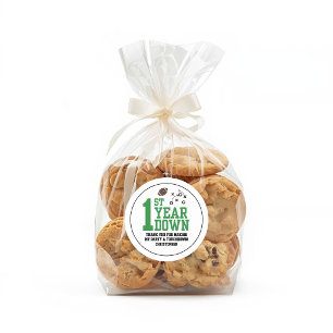 Jungen Fußball Erstes Jahr Down 1. Geburtstagsfeie Runder Aufkleber