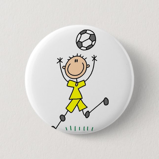 Jungen-Fußball-Spieler-Knopf Button (Vorderseite)
