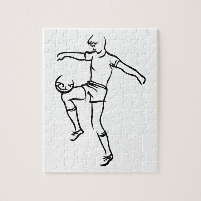 Jungen-Fußball-Spieler Puzzle (Vertikal)
