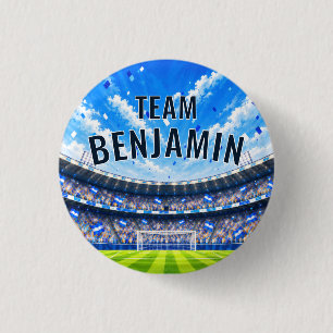 Jungen-Fußballtrikot-Geburtstagsfeier-Button Button