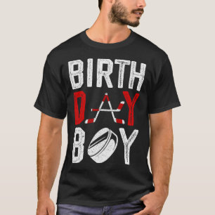 Jungen Geburtstagsfeier Dekorationen Hockey Winter T-Shirt