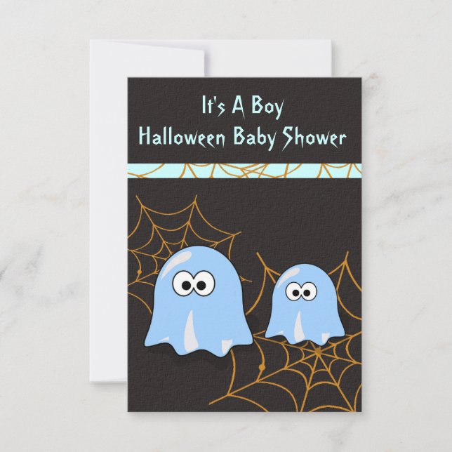 Jungen-Geist-Halloween-Babyparty-Einladungs-Karten Einladung (Vorderseite)