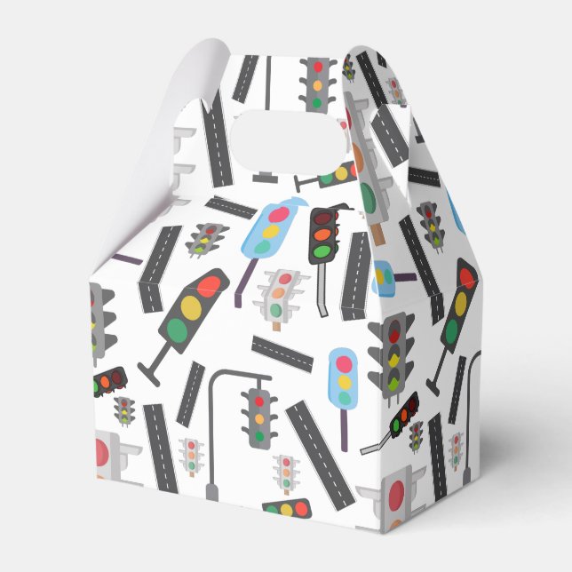 Jungen gekachelte Ampelverkehrswege Geschenkschachtel (Vorderseite)