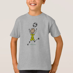 Jungen-gelbe Fußball-Uniform T-Shirt