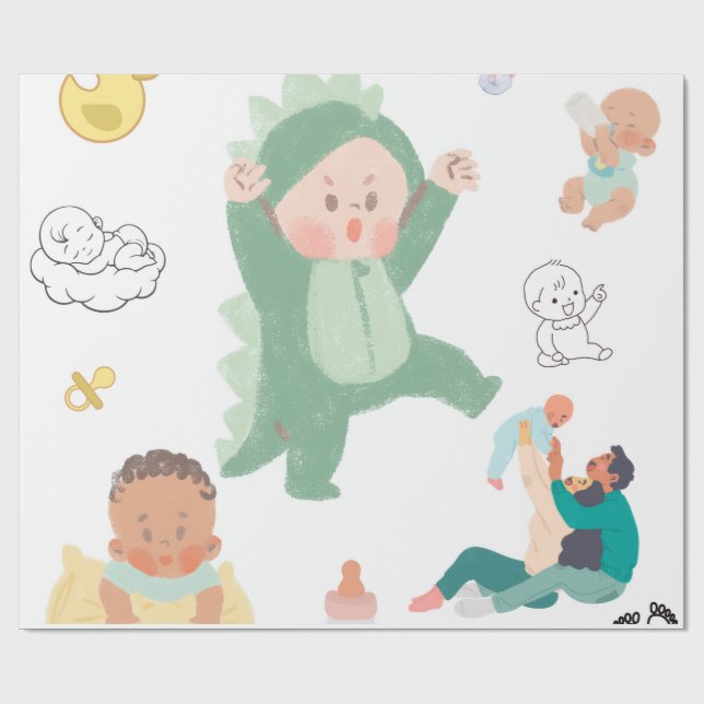 Jungen Geschenkpapier (Flach)