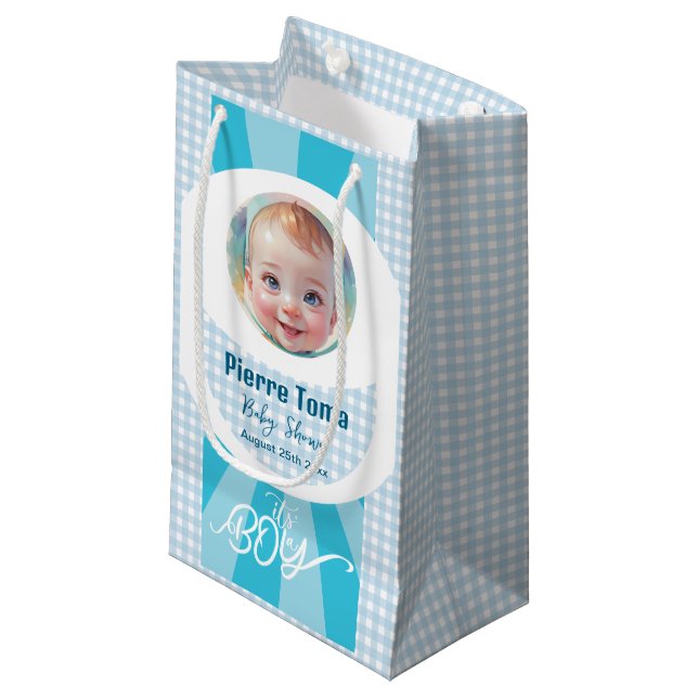 Jungen-Geschenktasche Kleine Geschenktüte (Vorderseite Schrägansicht)