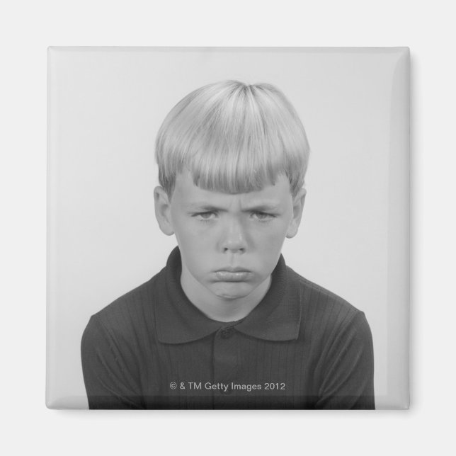 Jungen-Gesichtsausdrücke Magnet (Vorne)
