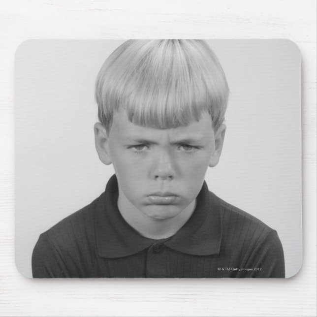 Jungen-Gesichtsausdrücke Mousepad (Vorne)