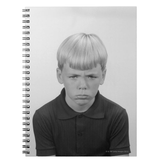 Jungen-Gesichtsausdrücke Notizblock (Vorderseite)