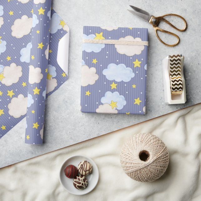 Jungen gestreifter Himmel  Geschenkpapier (Kunsthandwerk)