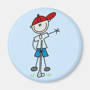 Jungen-Golfspieler-T-Shirts und Geschenke Magnet