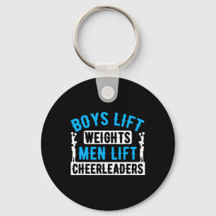 Jungen heben Gewichte Männer heben Cheerleader Gew Schlüsselanhänger