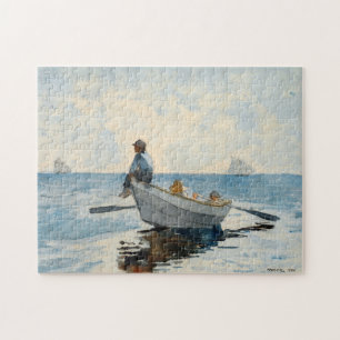 Jungen in einem Buch   Winslow Homer Puzzle