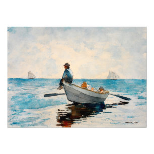 Jungen in einer Dory von Winslow Homer Fotodruck
