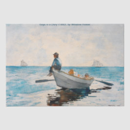 Jungen in einer Geschichte (1880) von Winslow Home Seidenpapier