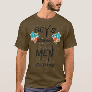Jungen jagen Mädchen Männer ziehen Frauen an T-Shirt