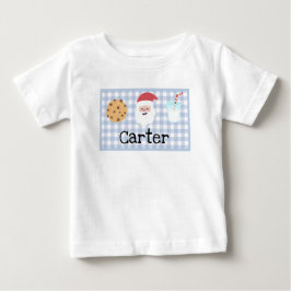 Jungen Karierte Santa's Milk and Cookies Baby T -  T-shirt