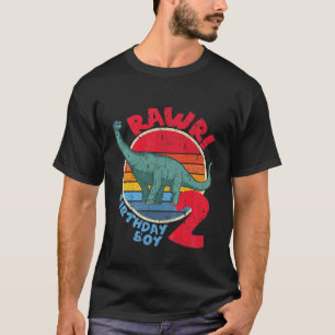 Jungen-Kinder 2. Geburtstag I Brülle! Brachiosauru T-Shirt