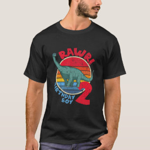 Jungen-Kinder 2. Geburtstag I Rawr! Brachiosaurus  T-Shirt