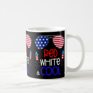 Jungen Kinder 4. Juli Rot weiß und Coole Sungles G Kaffeetasse