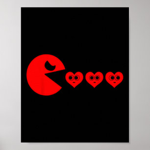 Jungen Kinder Valentinstag Herzen Essen Lustiger G Poster