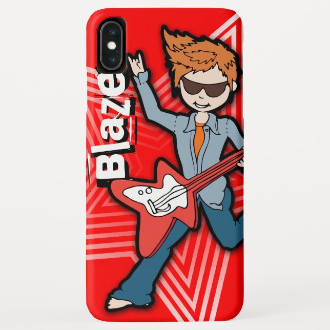 Jungen kurzer Name Rockstar-Kind Case-Mate iPhone Hülle (Rückseite)